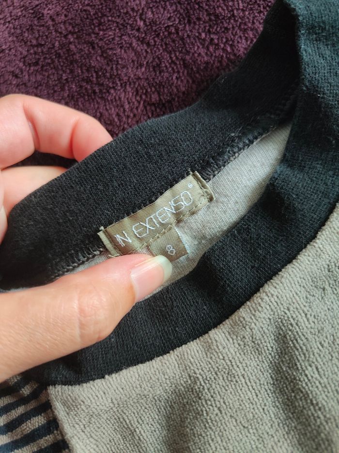 Pyjama 2 pièces noir kaki garçon 8 ans In Extenso - photo numéro 3