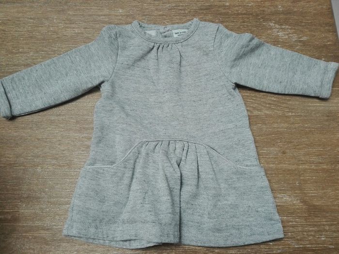 Robe gris argent paillette bébé fille 6 mois TAO