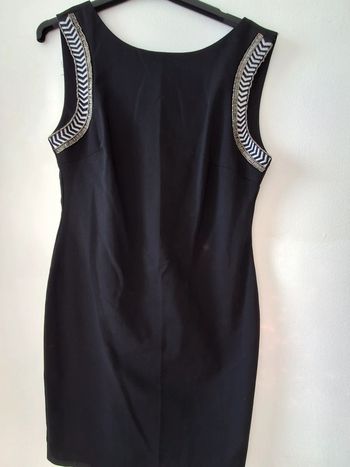 Robe noire strass perles ZARA