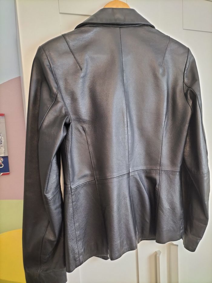 Blazar cuir pour femme - photo numéro 7