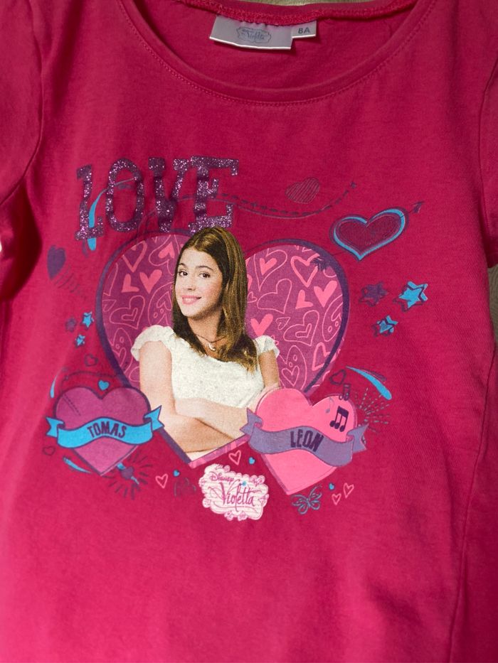 T-shirt Violetta Tomas Leon 8 ans Disney - photo numéro 4