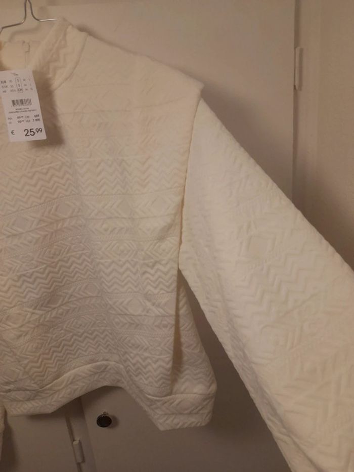 Camaïeu Pull blanc casual chic mi-saison - photo numéro 8