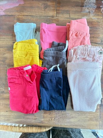 Lots de 9 pantalons fille 6 mois