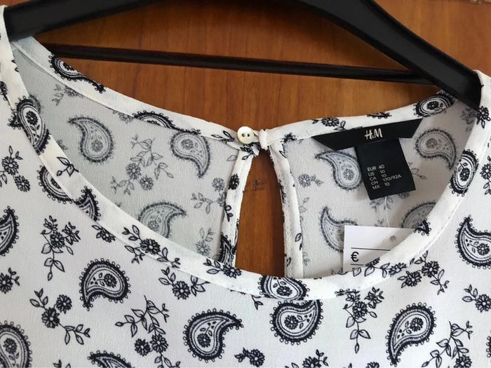 Blouse manches courtes 40  H&M - photo numéro 3