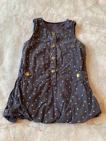 Robe grise étoiles 24 mois
