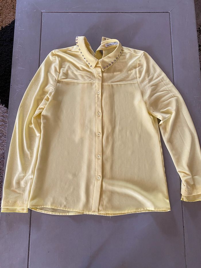 Chemise Laura Jo jaune taille S - photo numéro 13