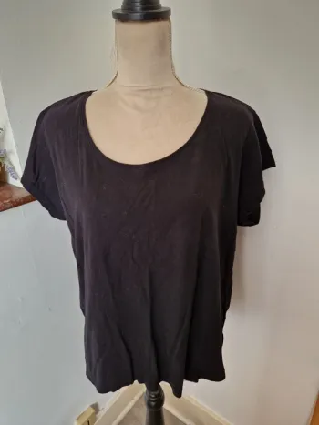 Tee shirt simple basic noir 3xl