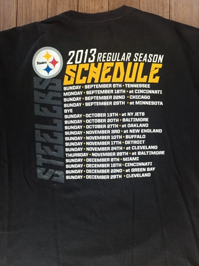 T-shirt NFL Steelers Team Apparel 2013 Game Schedule Pittsburgh
Steel Curtain - photo numéro 5