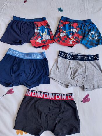 #lot de 5 boxers 8 ans