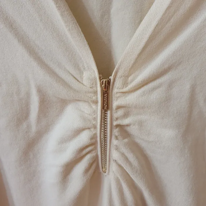 Magnifique haut champagne col en V avec fermeture eclaire taille XL Morgan - photo numéro 4