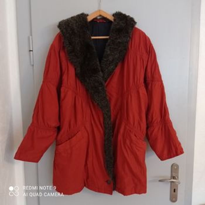 Manteau doudoune brique orangé t42/44