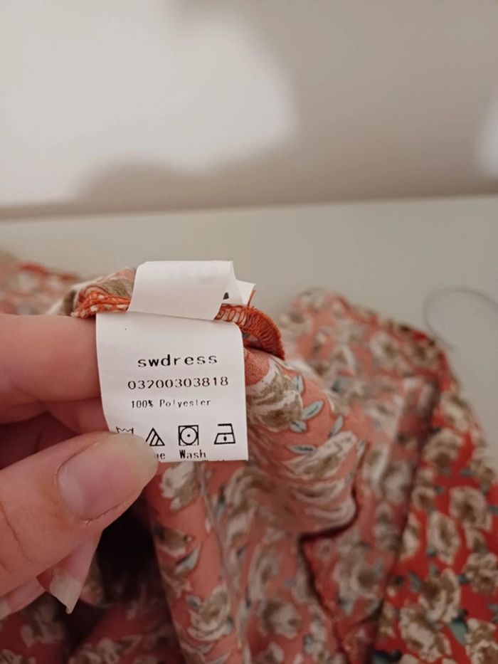 Robe rouge/orange Fleurie Shein taille L 40 - photo numéro 9