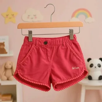 Short rose fuchsia bébé fille Lee Cooper 18 mois – détails pompons