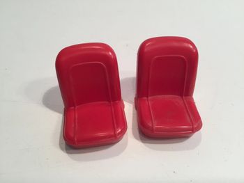 Lot x2 sièges pièce détachée miniature Chevrolet Corvette 1957 1/24 burago #A17