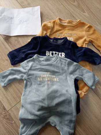 Lot 3 pygama hiver 1 mois