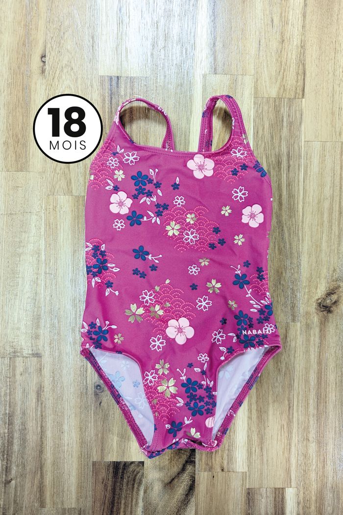 Maillot de bain rose et doré - Nabaiji 18 mois