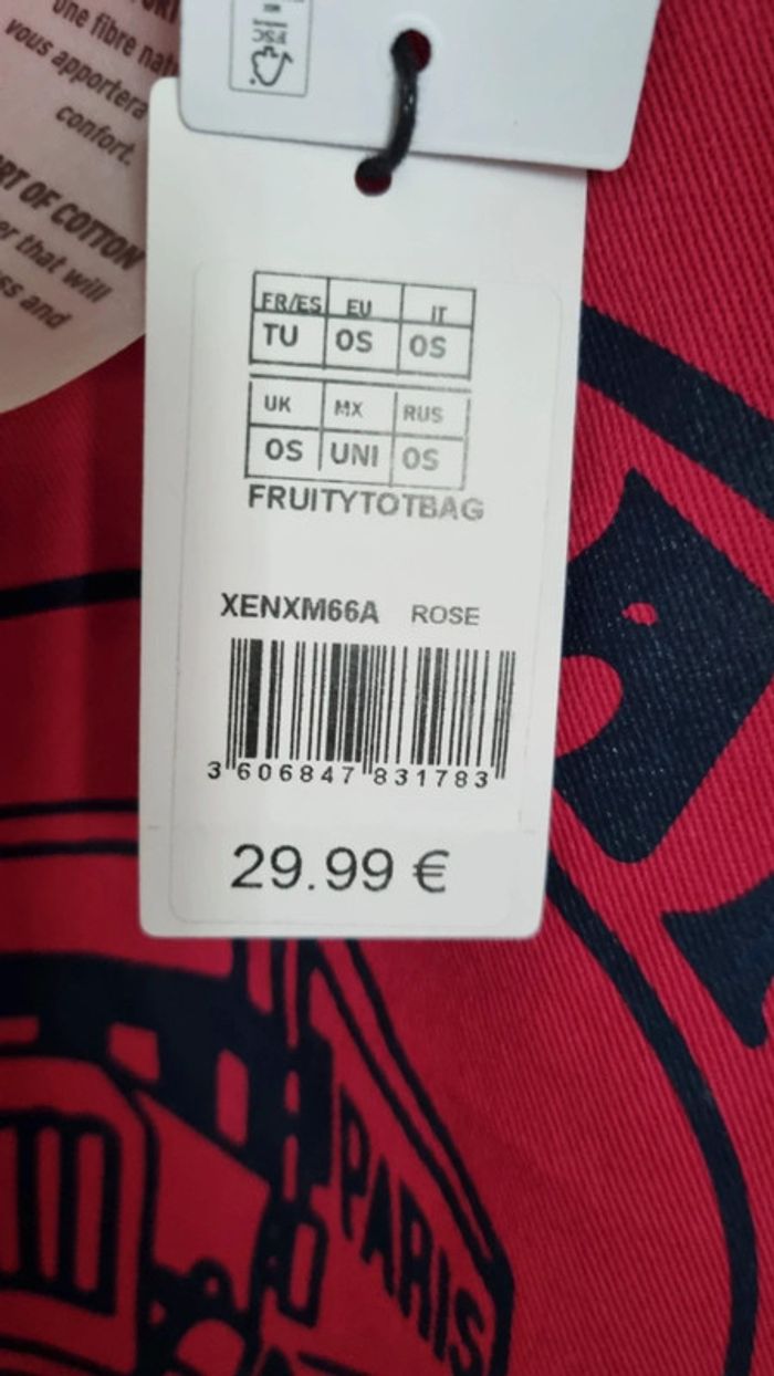 Sac tote bag fuchsia naf naf neuf édition limitée - photo numéro 5