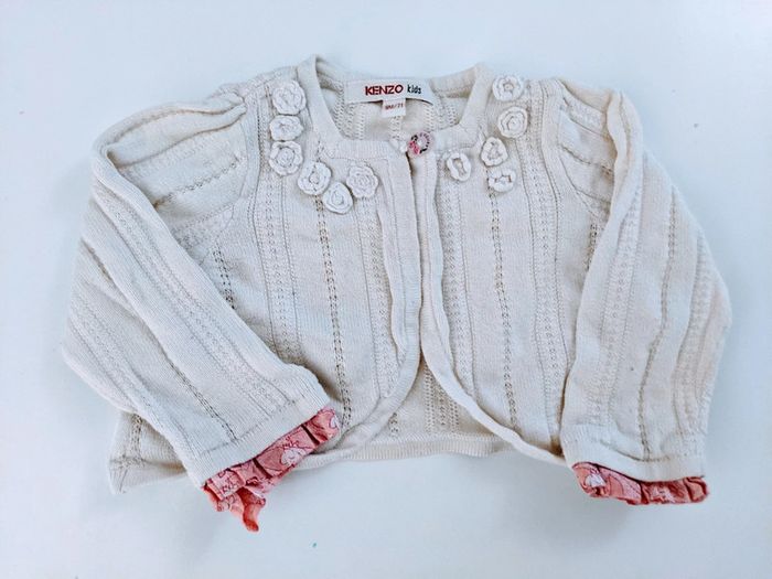 Ensemble robe gilet boléro tricoté maille Kenzo kids 9 mois 71 cm - photo numéro 8