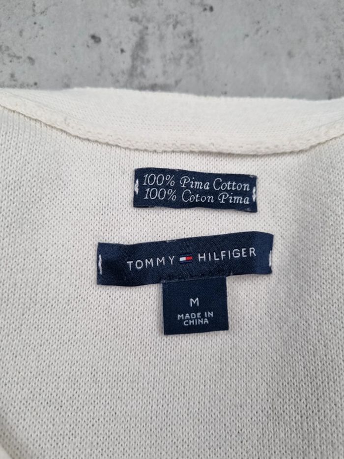 Pull col V Tommy Hilfiger – Dégradé de gris – Taille M/38 Femmes - photo numéro 6