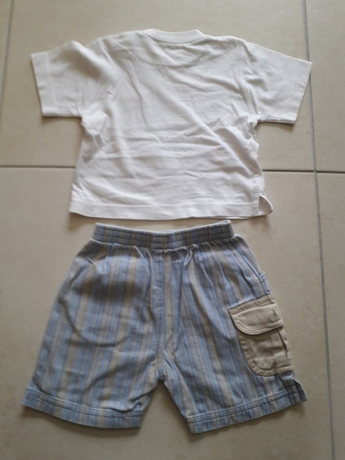 Ensemble t-shirt + short - 6 mois - photo numéro 2