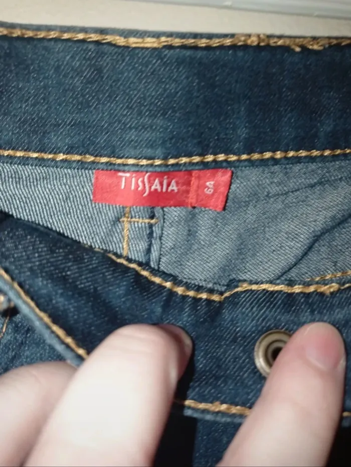 Short en jean petite fille bleu - photo numéro 4