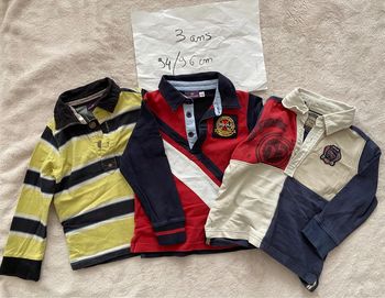 Lot 3 polos manches longues - Sergent Major - 3 ans - TBE