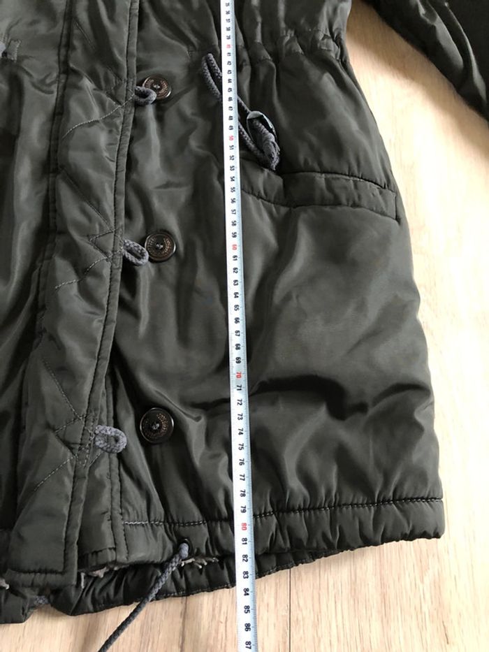 Manteau chaud long kaki Mango XS - photo numéro 6