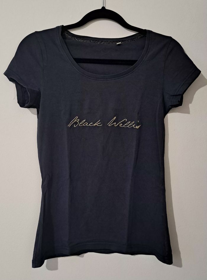 T-shirt colle rond bleu foncé