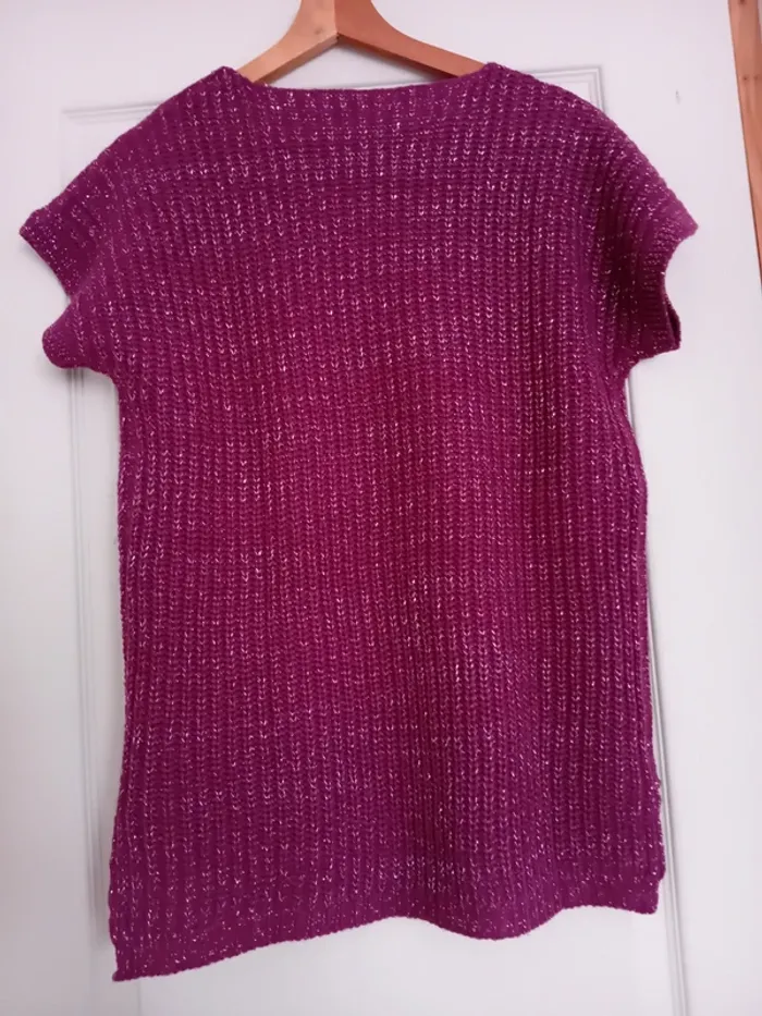 Pull en laine sans manche femme taille 38/40 - photo numéro 3