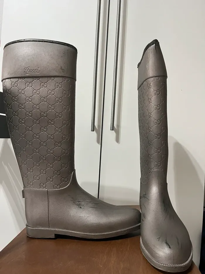 Bottes Gucci grise