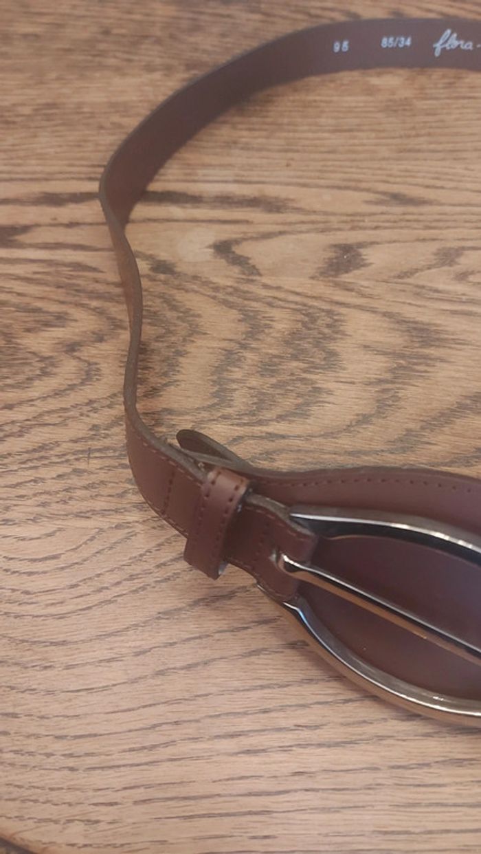 Ceinture  marron Flora Fleur 95cm - photo numéro 9