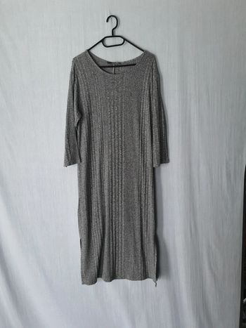 Robe pull gris chiné