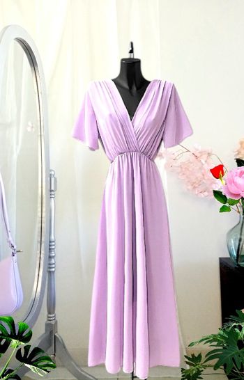 Robe longue lavande