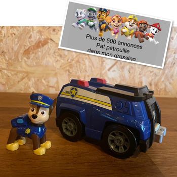 Jouet figurine Chase avec son Véhicule de la Pat Patrouille