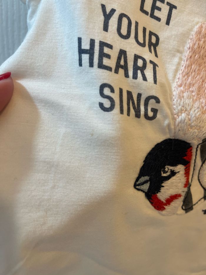 IKKS t-shirt 3ans blanc et oiseaux - photo numéro 2