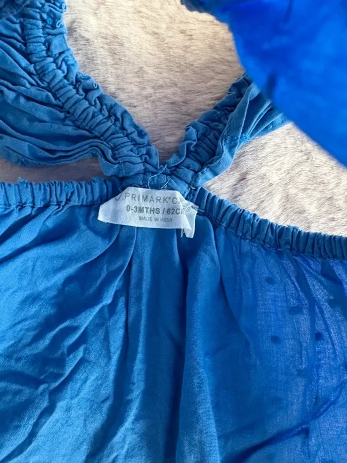 Ensemble bleu fleurie 3 mois - photo numéro 3