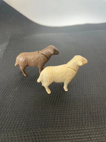 Playmobil lot 2 figurines moutons 1 marron + 1 blanc animaux de la ferme arche de Noé