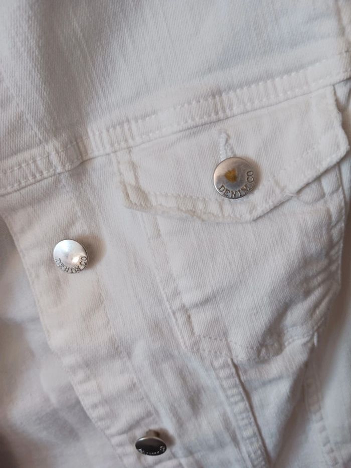 Veste jean crème sans manche DenimCo TailleL40 - photo numéro 3