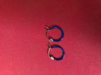 Boucles d'oreilles Anneaux Bleu