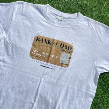 T-shirt souvenir vintage Bank Of Dad Funny 2000s XL