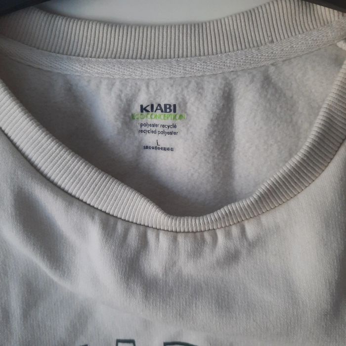Sweat blanc Taille L KIABI en très bon état - photo numéro 2