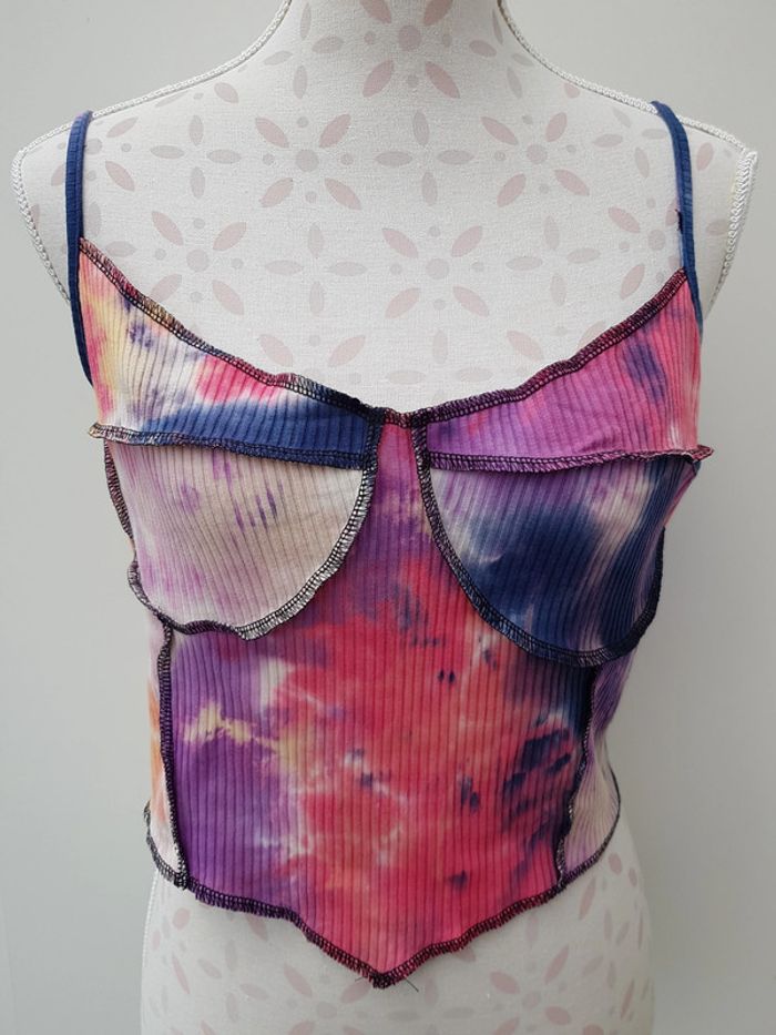 Débardeur Caraco Top Tie Dye Multicolore - photo numéro 3