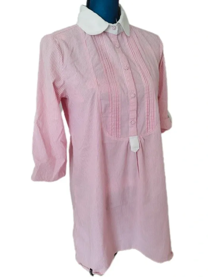 Robe chemise tunique rayée rose et blanche - Pink Crush - photo numéro 4