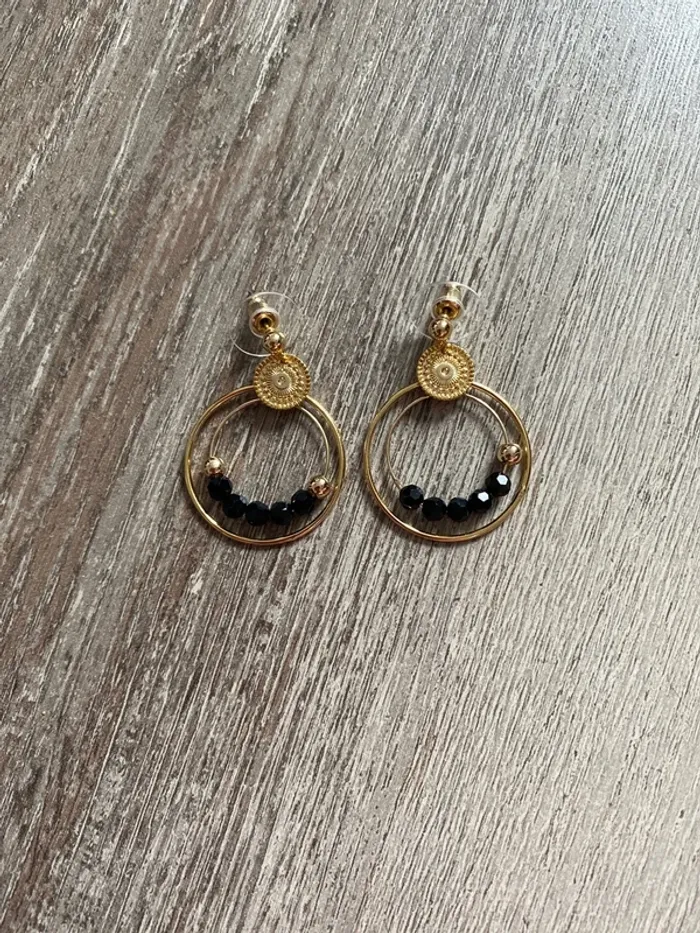 Boucles d’oreilles noires