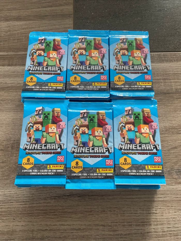 Lot 96 Packs Minecraft Adventure Trading Cards Panini Neuf