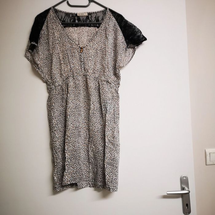 Robe léopard légère L dentelle - photo numéro 3