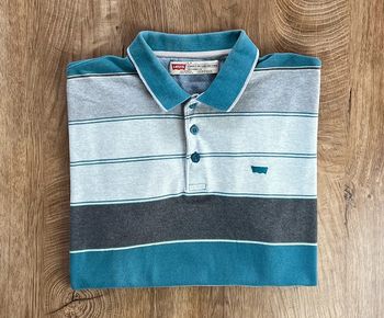 Polo/chemise/T.shirt à rayures (bleu, gris, blanc) Levi's pour homme, taille L