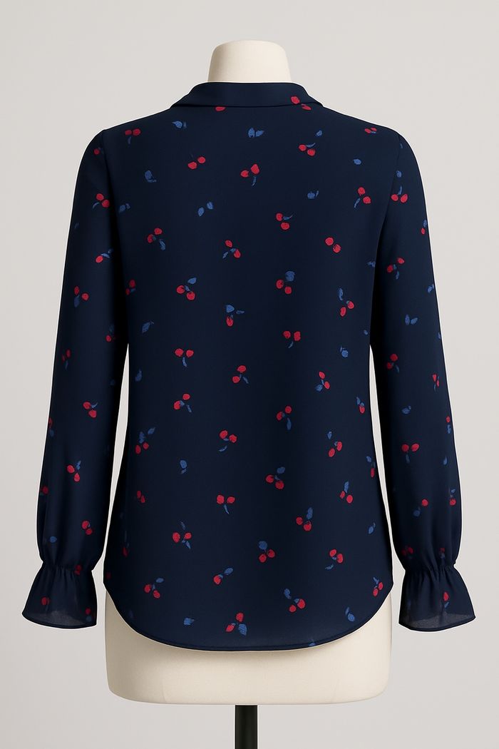 Chemisier Kookaï imprimé cerises – Taille 34 - parfait état - photo numéro 2