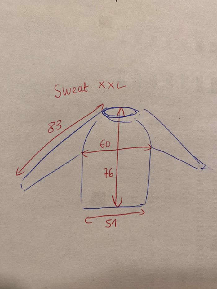 Sweat #je ne peux pas j’ai sport taille XXL# - photo numéro 4
