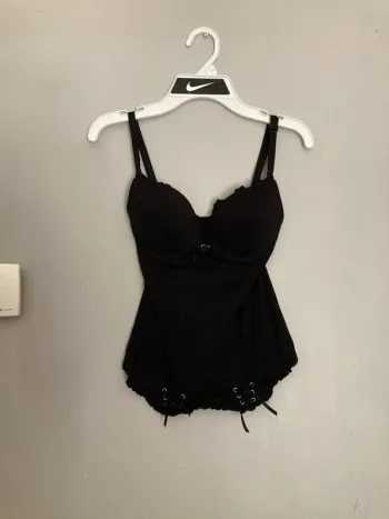 Bustier noir push-up rembourré – Valège – Taille 85B – Style guêpière sans jarretelles
